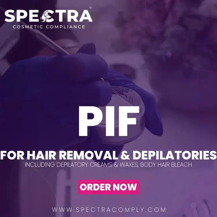 Spectra Cosmetic Compliance PIF for depilatory creams, waxes and body hair bleach