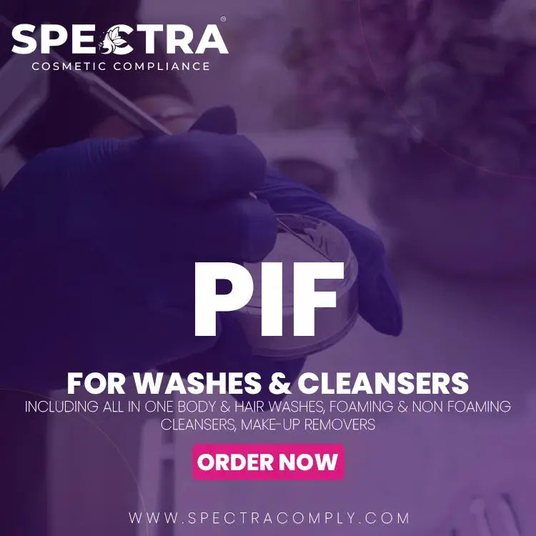 Spectra Cosmetic Compliance PIF for body washes, cleansers and make-up removers